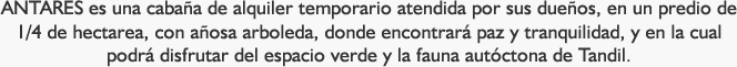 Cabaa Antares - TANDIL