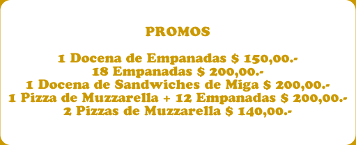 Pizzas, Empanadas, Tartas y Sandwiches Los 1000 y un Repulgues - Tandil